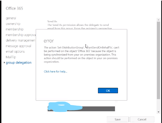 O365 Global Admin unable to edit distribution list group in hybrid ...