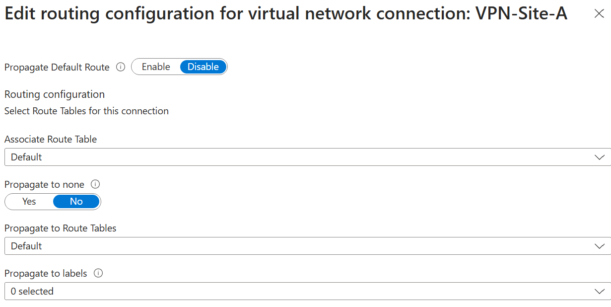 5. Routing configuration status