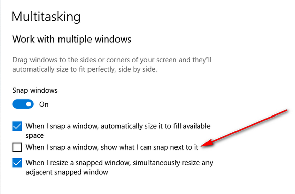 Windows 10 Split Screen not prompting to select second window ...