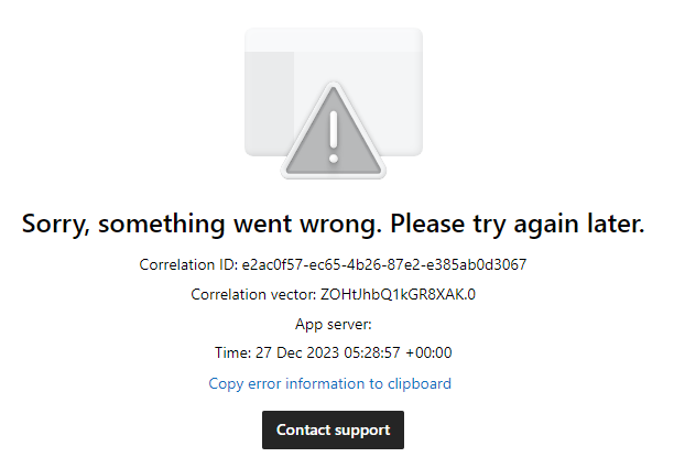 error message show up when I log in Partner Center - Microsoft Q&A