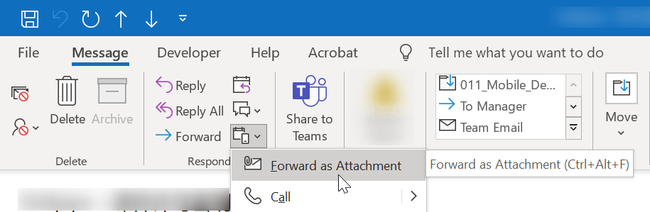 Forward as Attachment on Outlook Mobile App - Microsoft Q&A