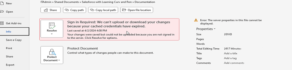 Error connecting - Microsoft Q&A