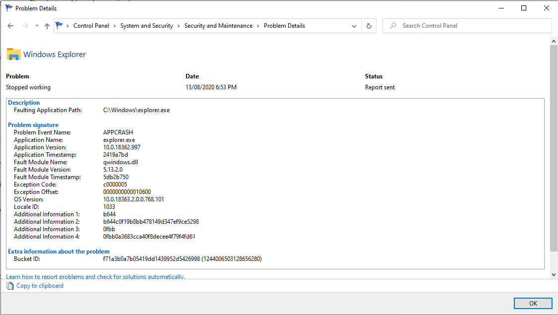 Windows explorer keeps crashing from qwindows.dll - Microsoft Q&A
