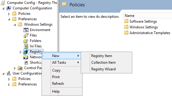 Group Policy Preferences Registry