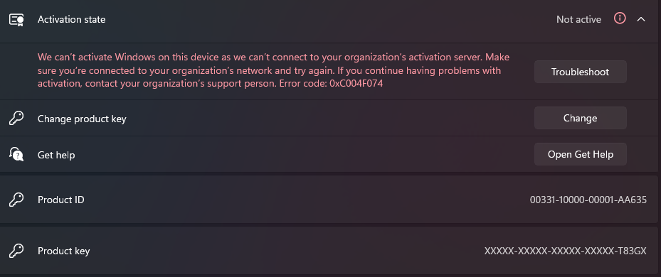 enter product key windows 11 pro
