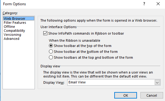 Infopath 2013 and SharePoint Online - Ability to Turn OFF SP Ribbon ...