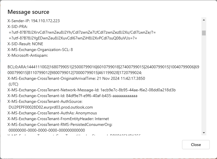 Spam senders don't have an email so impossible to block - Microsoft Q&A