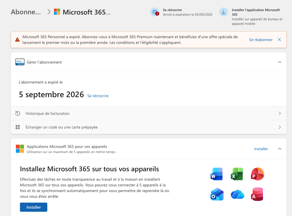 Compte Franck Perrot Microsoft 2026-09-09