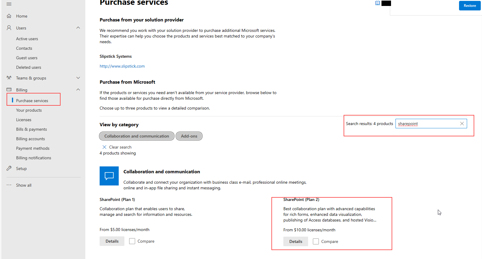Sharepoint: How and where to suscribe to Plan 2 - Microsoft Q&A