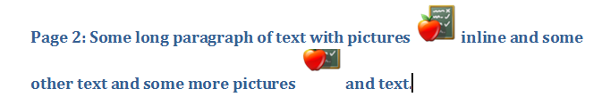 Microsoft Word - inline images overlap text in heading 1 paragraph ...