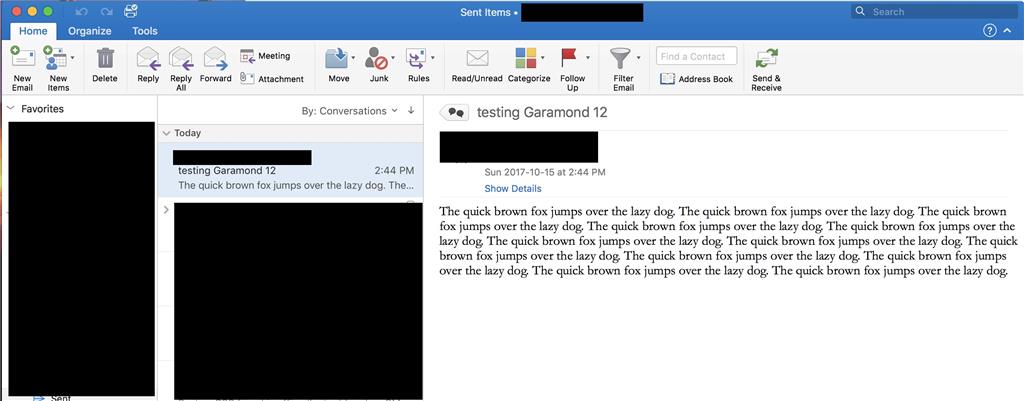 Outlook for Mac changes my plain text font when I print -- font ...