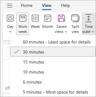 Change the online Outlook calendar time scale to fit screen - Microsoft Q&A