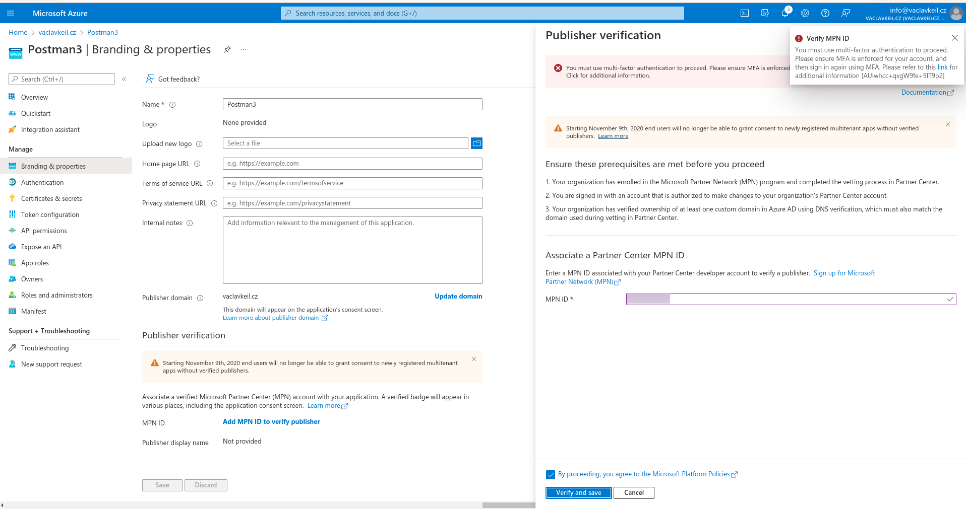 app-for-the-microsoft-graph-api-login-issue-microsoft-q-a