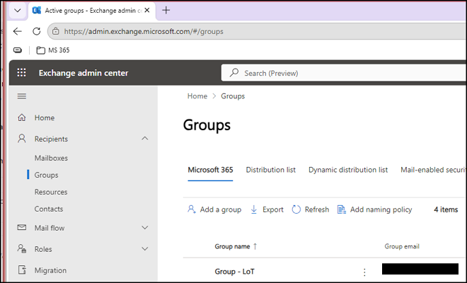 trouble setting up a new group distribution list - Microsoft Q&A