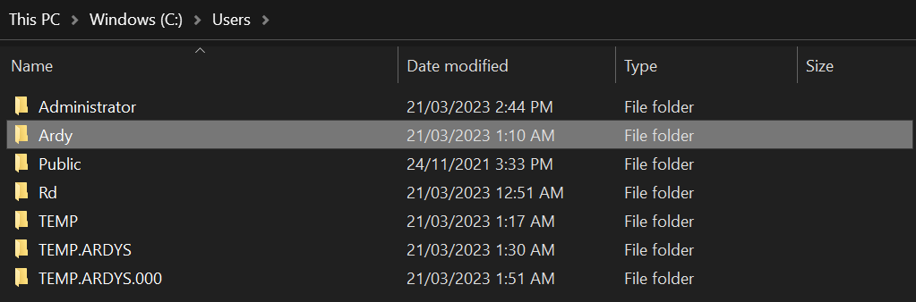 Can I delete a .tbres file in my old user folder? - Microsoft Q&A