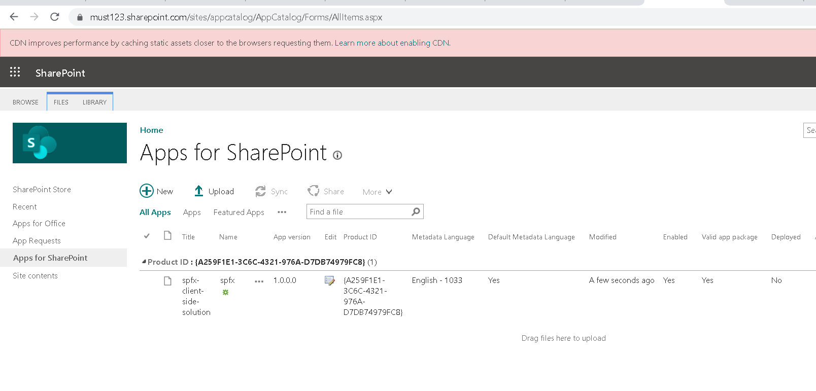 App Catalog site collection is not taking sppkg - Microsoft Q&A