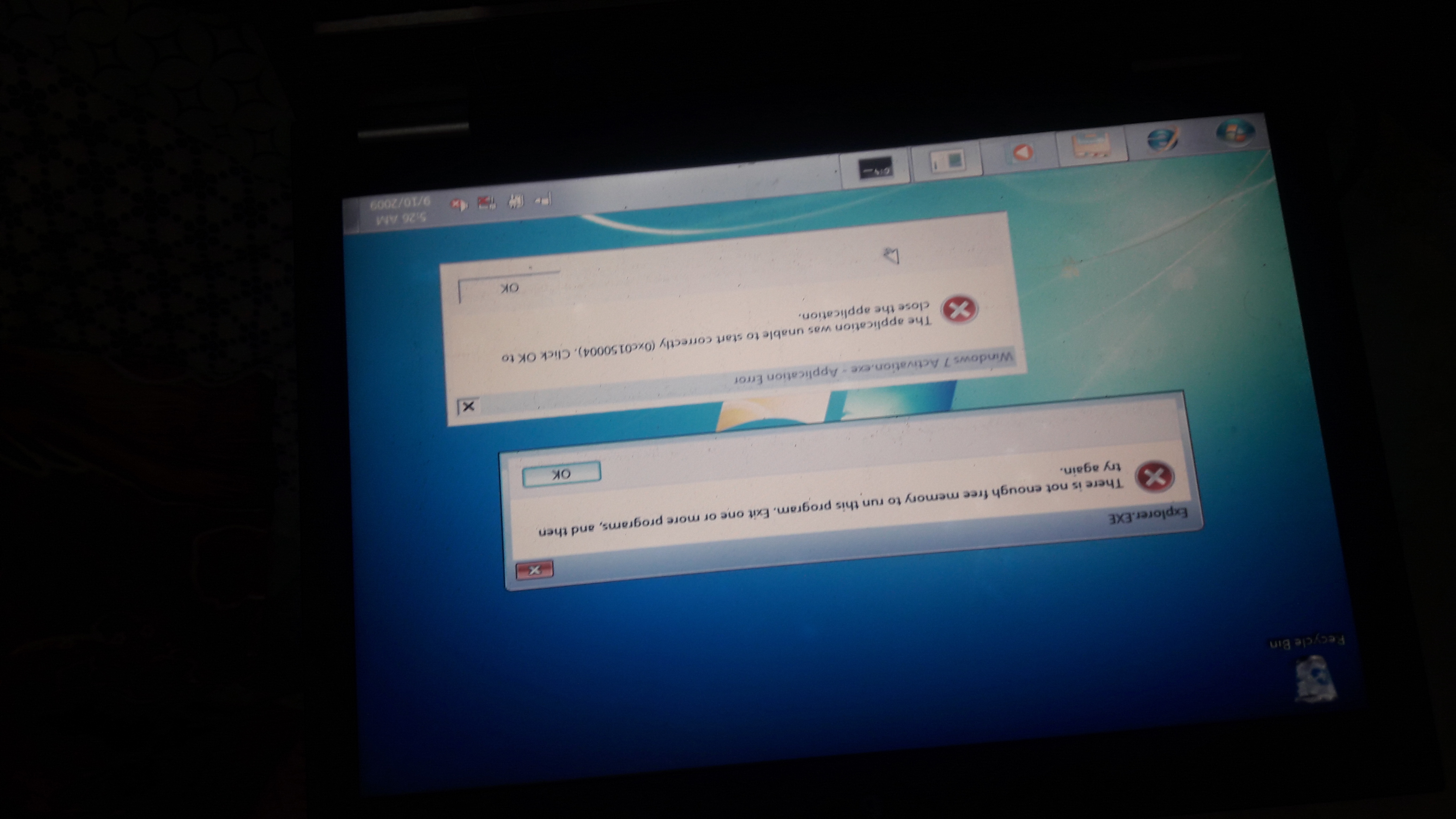 Window 7 Application error - Microsoft Q&A