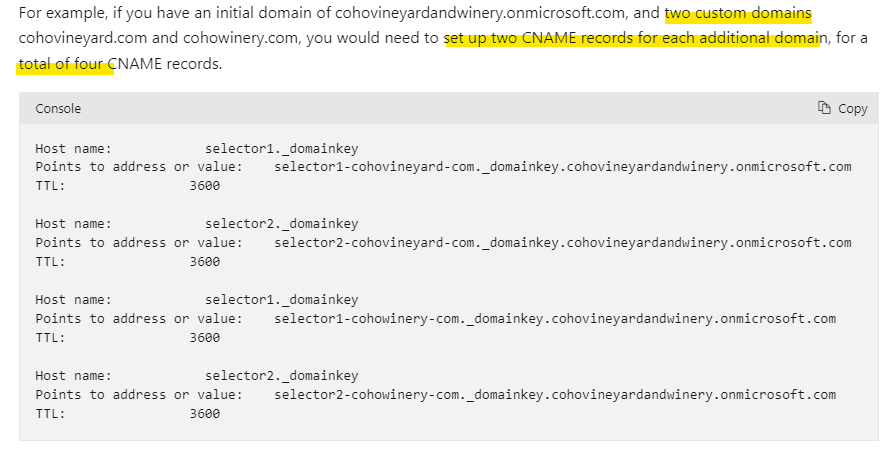 DKIM Fails on second domain - Microsoft Q&A