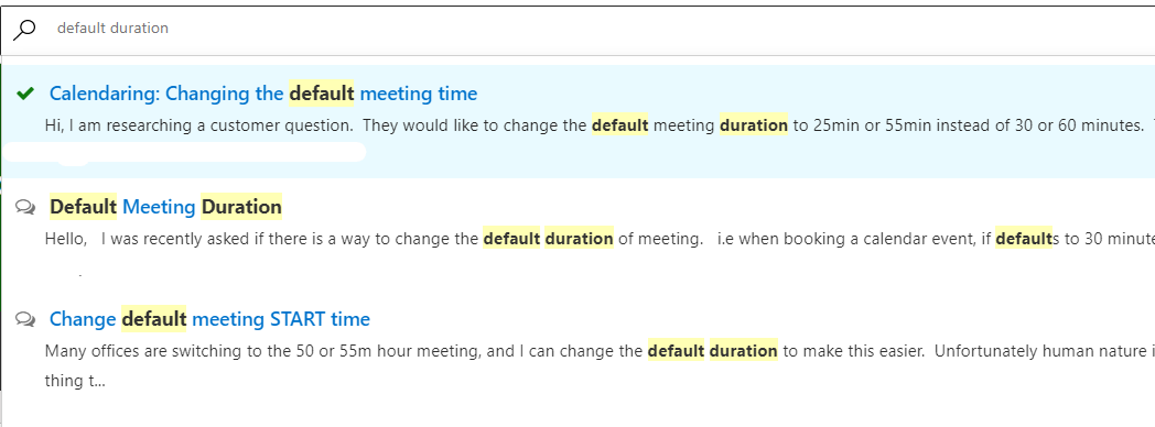 Default duration for meetings - Microsoft Q&A