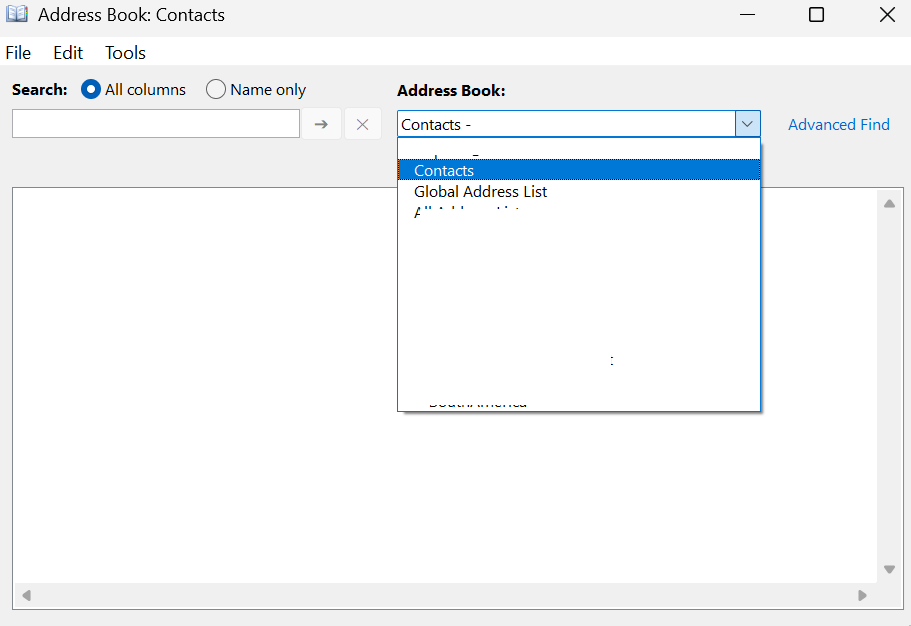 The address auto-complete function does not work for contacts in the ...