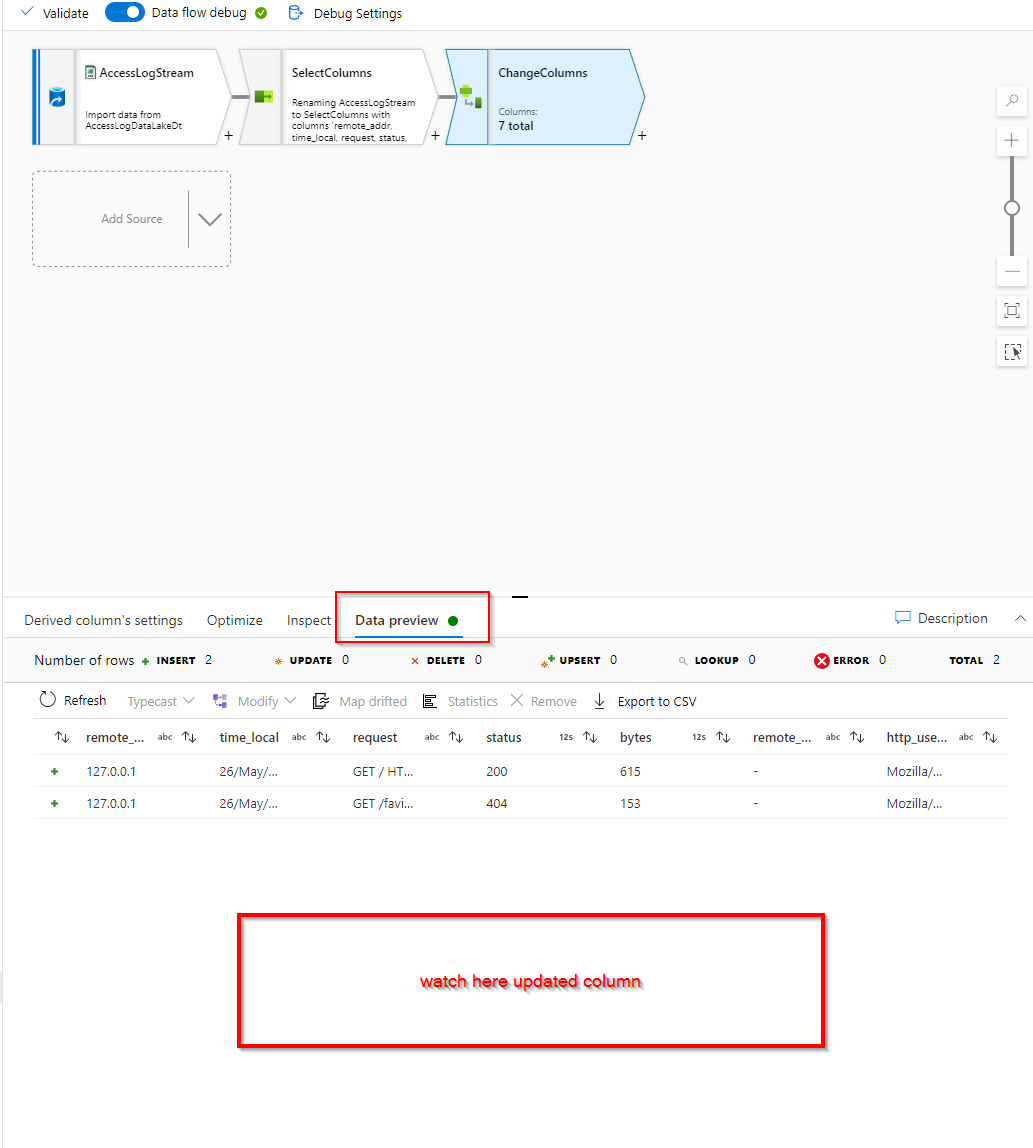 Data preview not showing output of statement in expression builder of ...