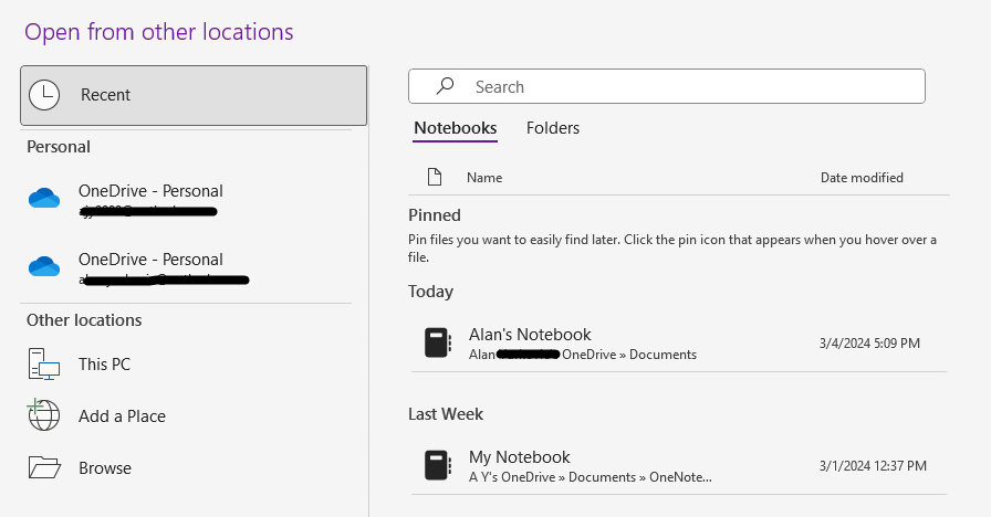 Missing a Notebook on my OneNote app on the phone but shows on the PC ...