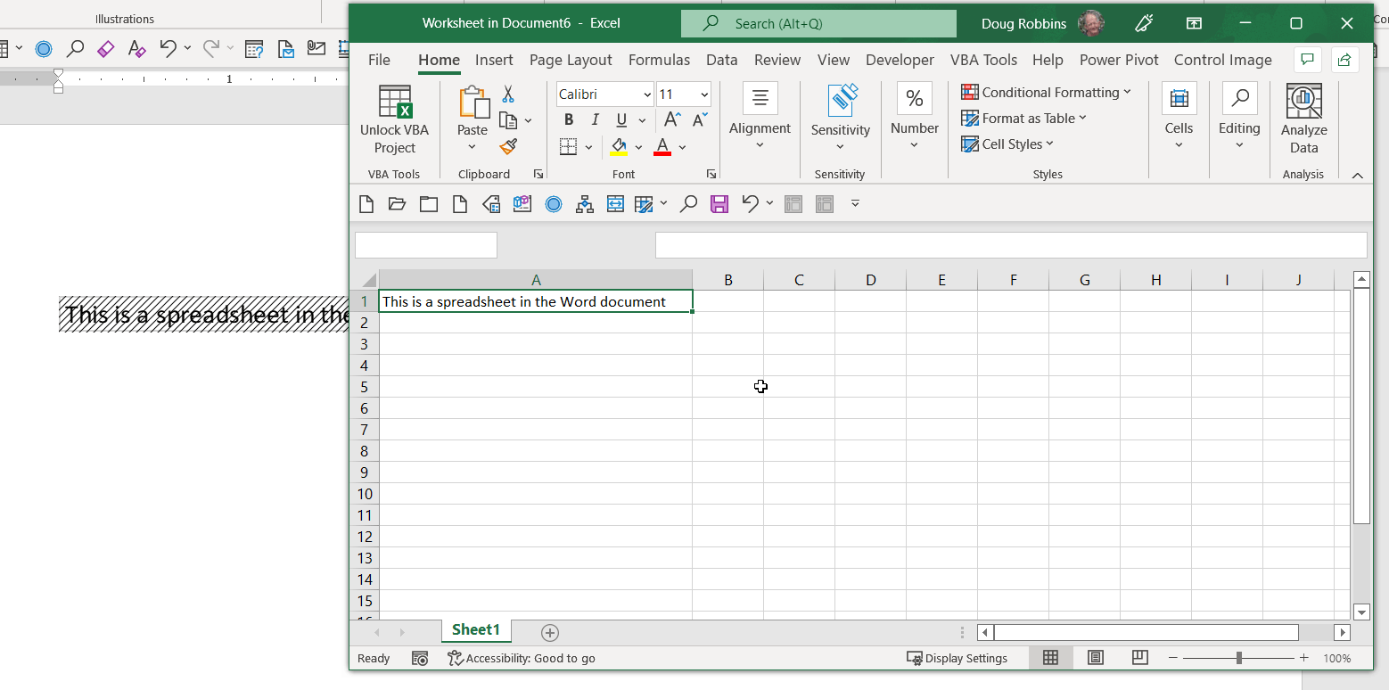 Cannot effectively close an embedded spreadsheet object inserted in a ...