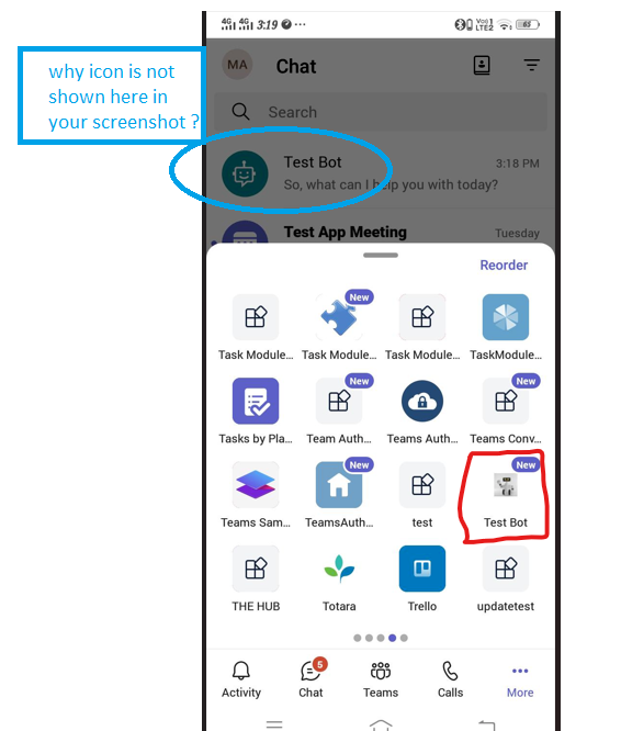 Icon Image for my chat bot is not shown on my teams application on PC ...