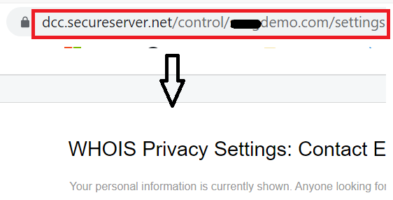 Domain information page