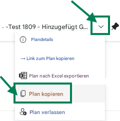 -Test 1809 - Hinzugefügt G...iPlandetails→ Link zum Plan kopierenPlan nach Excel exportierenPlan kopierenPlan verlassen
