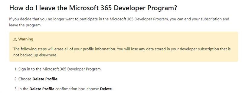 How to remove Microsoft 365 E5 tenant from my account developer ...