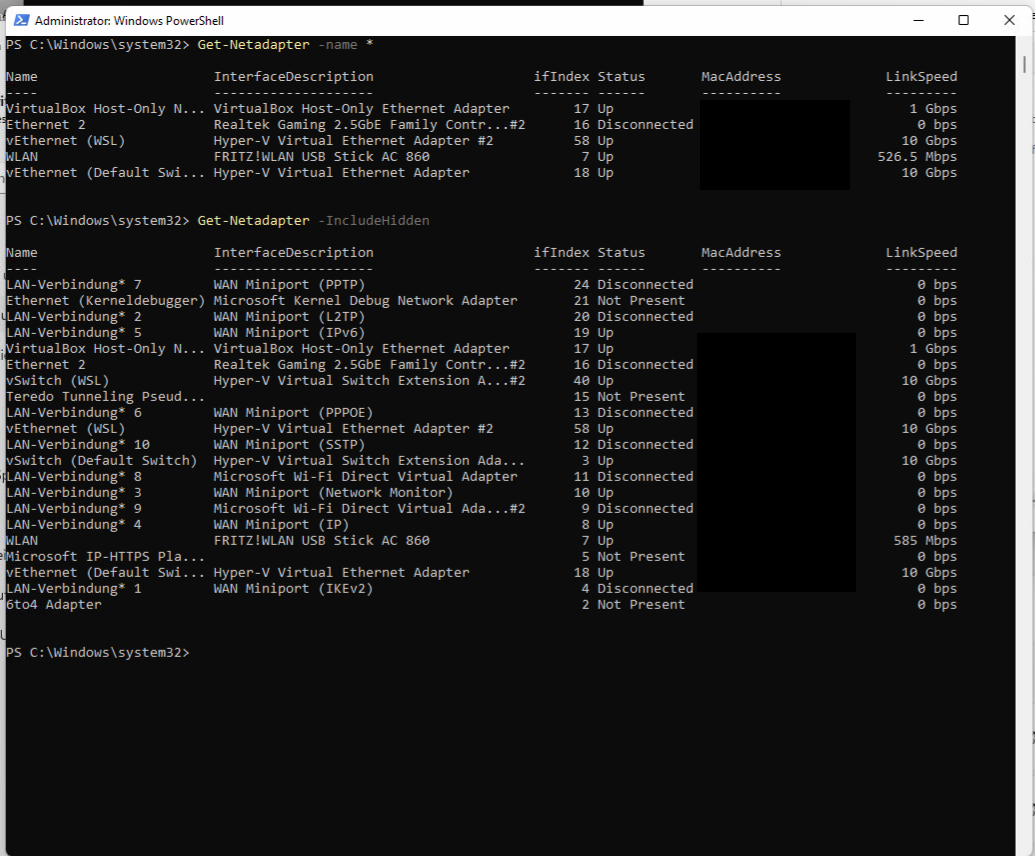 windows 11 existing network adapter is not displayed in gui