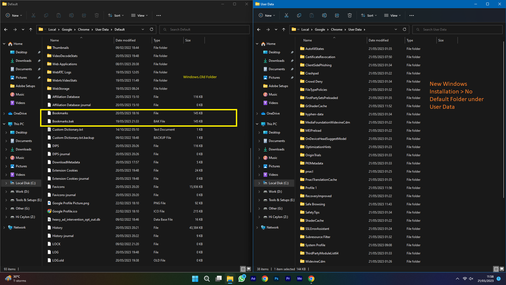 default folder