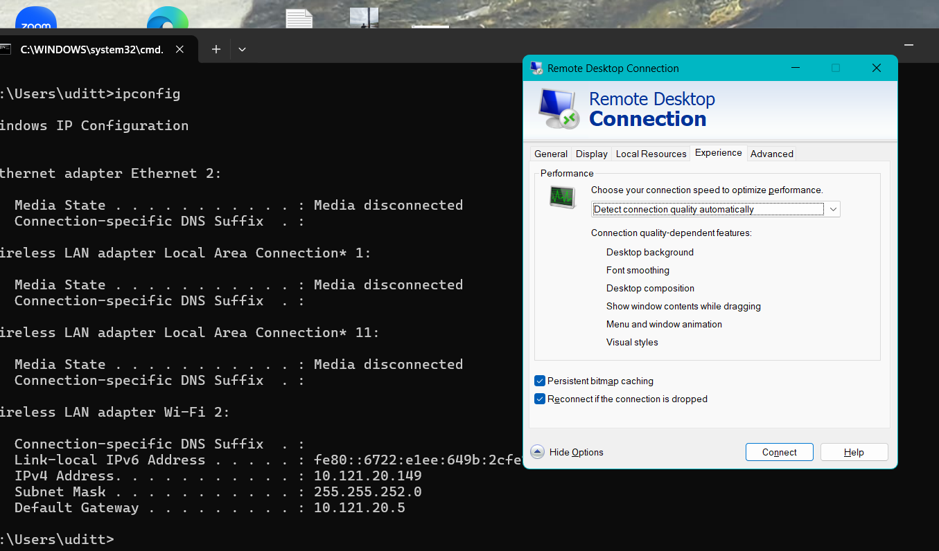 I used to connect remotely through my home Mac to my work PC through ...