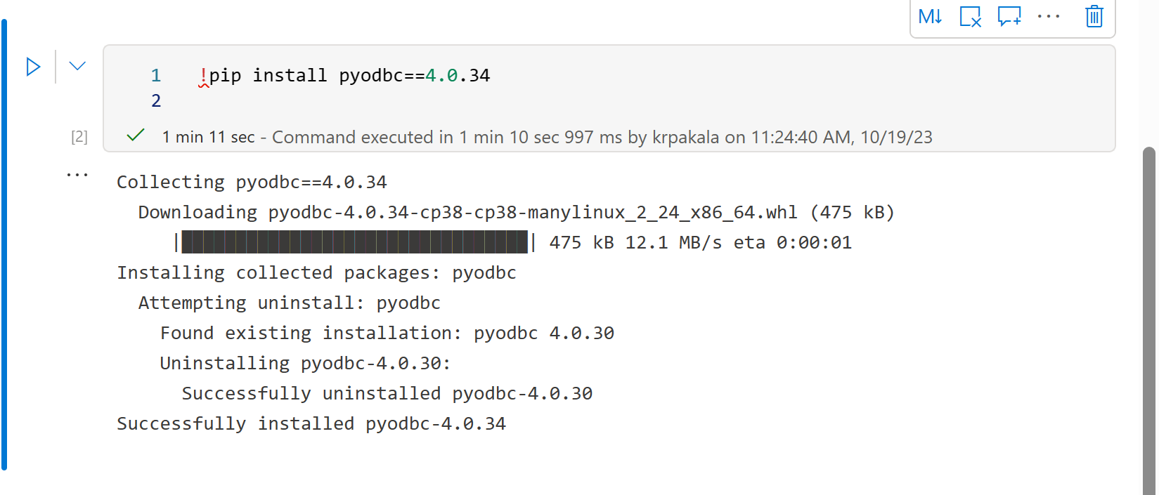 We are Using pyodbc 4.0.30 driver in synapse notebook, but now new ...