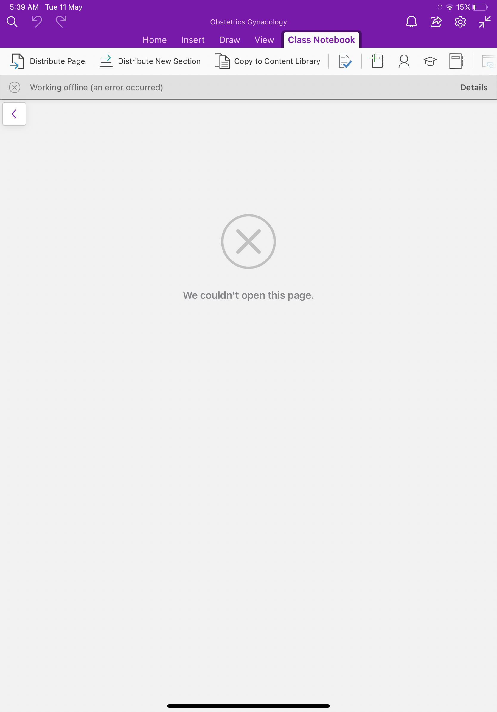 Onenote malfunctioning when device is connected to wifi, works only ...