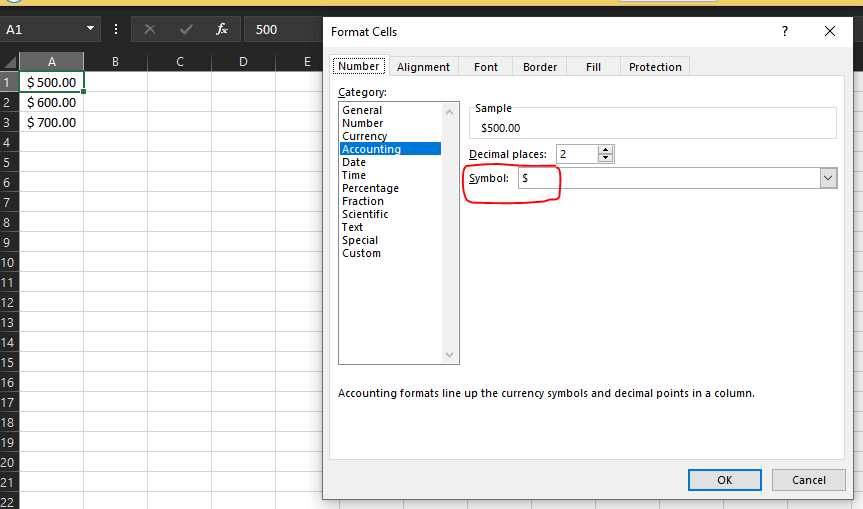 Accounting Format Won't Change - Microsoft Q&A