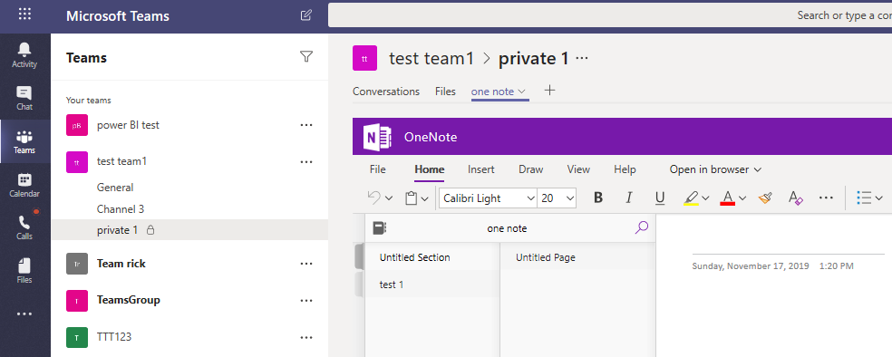 Teams - Private Channel OneNote - Microsoft Q&A