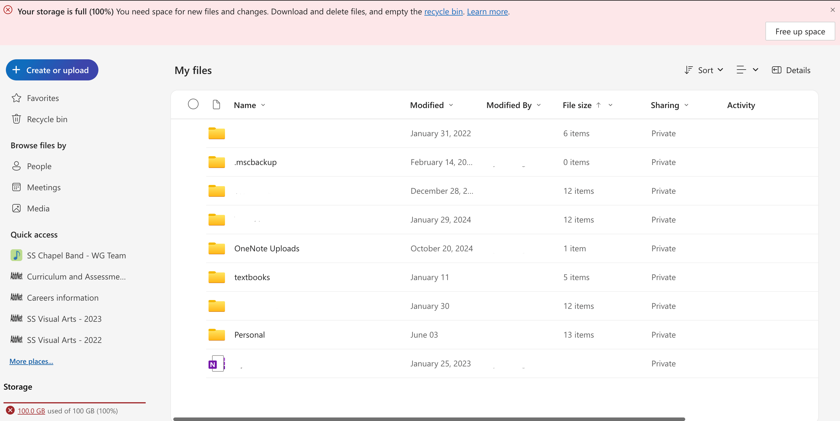 Onedrive storage full, can not delete files - Microsoft Q&A