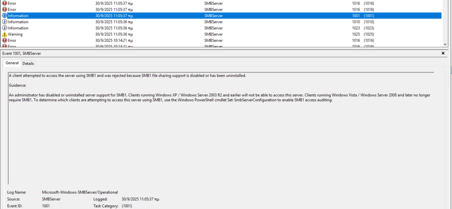 SMB Issue with specific Workstations - Microsoft Q&A
