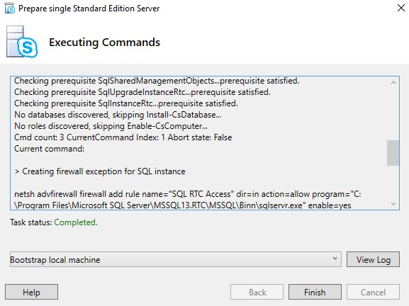 Skype for business server local Install local configuration store error ...