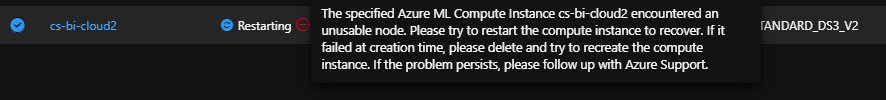 how i can recover my compute instance ? - Microsoft Q&A