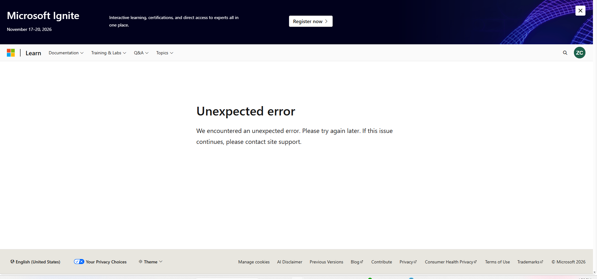 cannot access to the 901-exam confirmation page - Microsoft Q&A