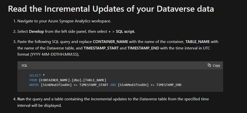 Fetch data from dataverse table to Blob Storage(ORC format) using adf ...