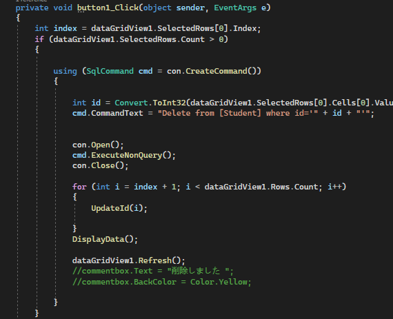 how to arrange the id after delete the row from datagridview in c# ...