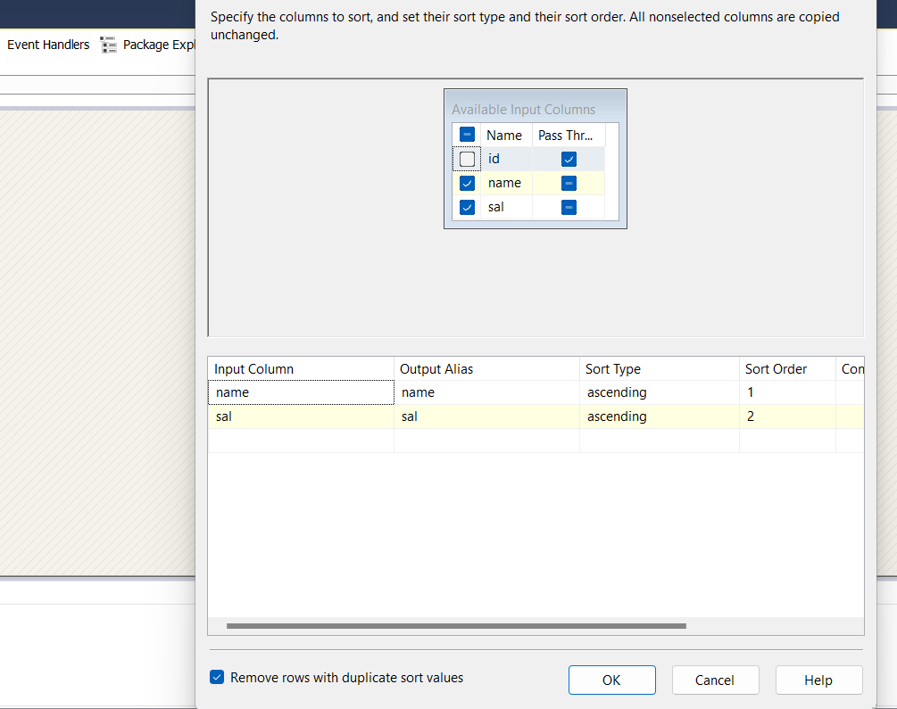 ssis sort result and row_numer in sql server result not match ...