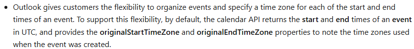 How can we get the real time zone of the shared user calendar ...