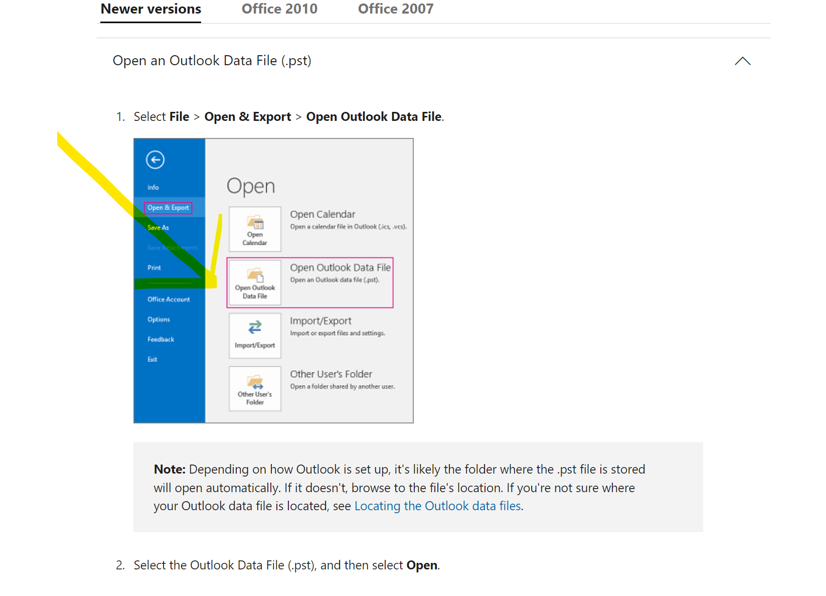 Search PST Microsoft Q A