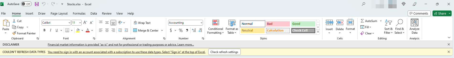 Excel: You need to sign in with an account associated with a ...