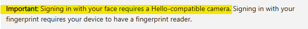 Windows 11 Pro Hello Face Sign-in setup Camara doesn't recognize ...
